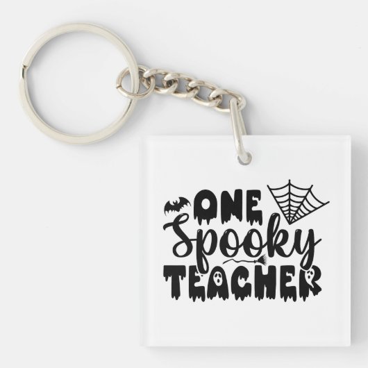 Een spooky leraar grappig Halloween Sleutelhanger (voorkant)