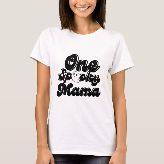 Een spooky Mama Halloween 1e verjaardagsfeestje T-shirt (Voorkant)