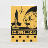"EEN SPOOKY NACHT SHOW"  HALLOWEEN GROET KAART (Voorkant)