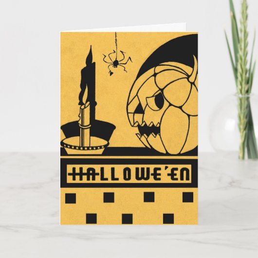 "EEN SPOOKY NACHT SHOW"  HALLOWEEN GROET KAART (Voorkant)