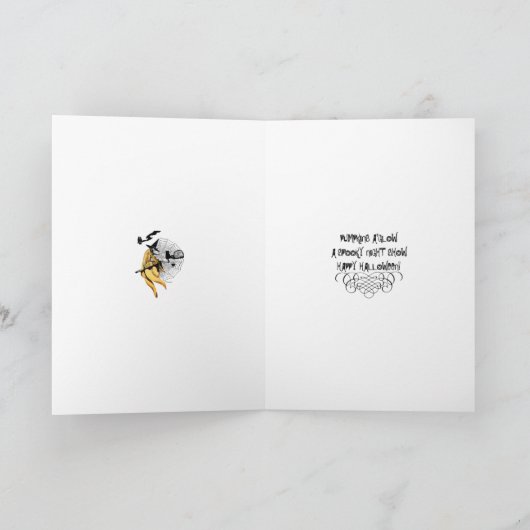 "EEN SPOOKY NACHT SHOW"  HALLOWEEN GROET KAART (Binnen)