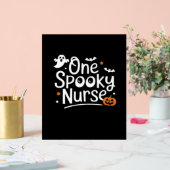 Een Spooky Nurse Funny Ghost Nurse Halloween Essen Acryl Bord (Huwelijk)