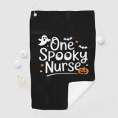 Een Spooky Nurse Funny Ghost Nurse Halloween Essen Golfhanddoek (Insitu)