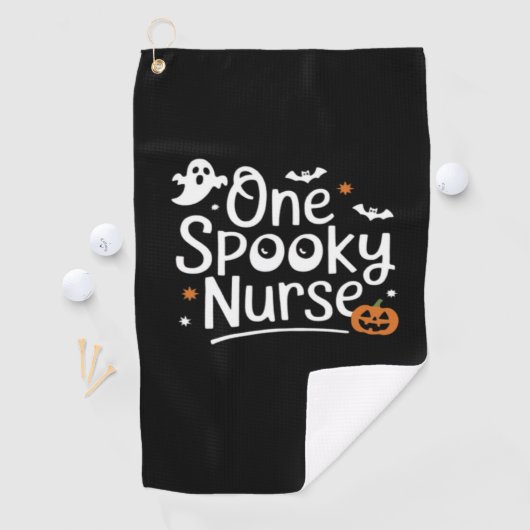 Een Spooky Nurse Funny Ghost Nurse Halloween Essen Golfhanddoek (Insitu)