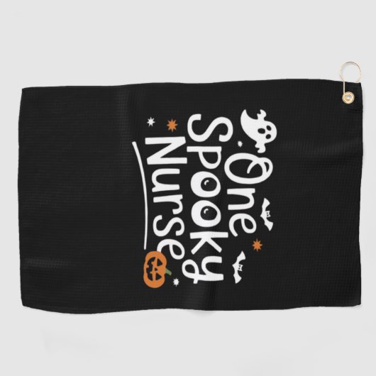 Een Spooky Nurse Funny Ghost Nurse Halloween Essen Golfhanddoek (Horizontaal)