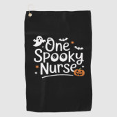 Een Spooky Nurse Funny Ghost Nurse Halloween Essen Golfhanddoek (Voorkant)