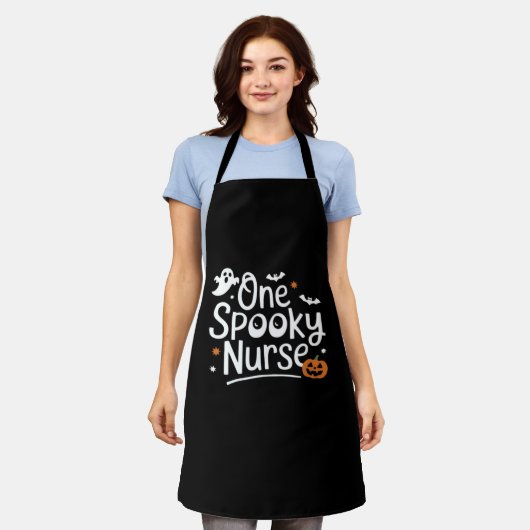 Een Spooky Nurse Funny Ghost Nurse Halloween Essen Schort (Gedragen)