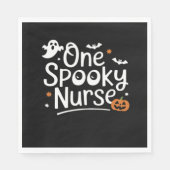 Een Spooky Nurse Funny Ghost Nurse Halloween Essen Servet (Voorkant)