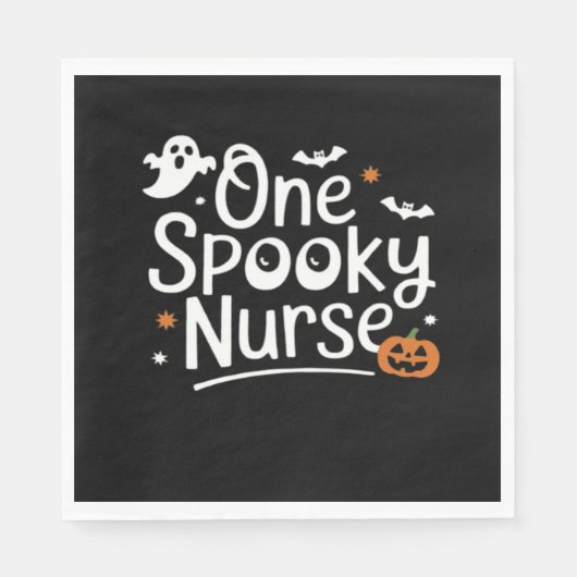 Een Spooky Nurse Funny Ghost Nurse Halloween Essen Servet (Voorkant)