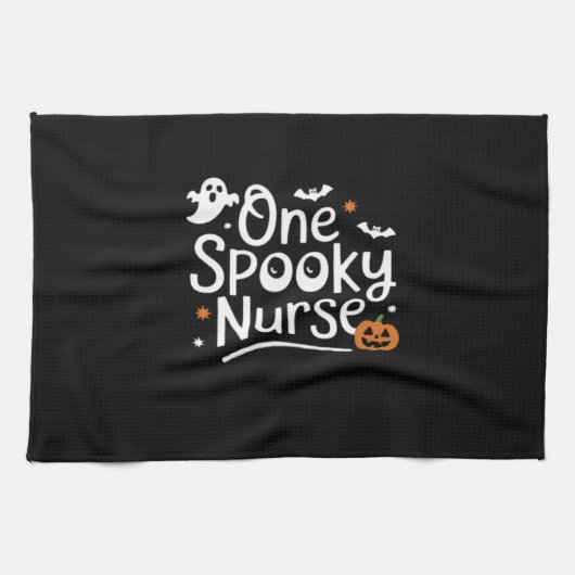 Een Spooky Nurse Funny Ghost Nurse Halloween Essen Theedoek (Horizontaal)