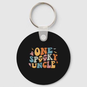 Een spooky oom groovy halloween kostuum sleutelhanger