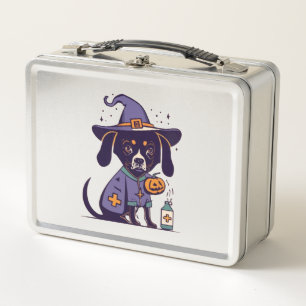 Een spooky verpleegkundige hond klaar voor oktober
