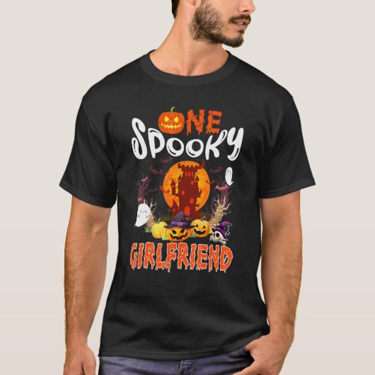Een spooky Vriendin Halloween paar kostuum PU T-shirt (Voorkant)