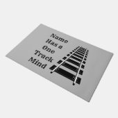 Één Spoor Mind voegt Naam toe personaliseer de Lij Deurmat (Schuin)