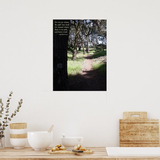 Een spoor verlaten poster (Keuken)