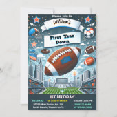 Een Sport kinder jongens ticket Football 1e Verjaa Kaart (Voorkant)