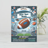 Een Sport kinder jongens ticket Football 1e Verjaa Kaart (Staand voorkant)