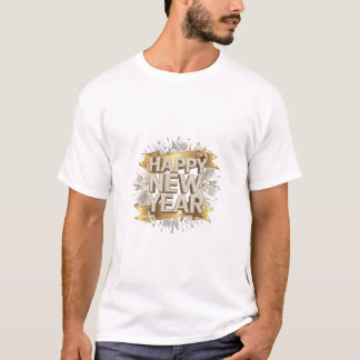 Een sprankelende "Happy New Year" viering T-shirt