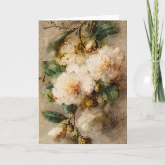Een spray van camelia's van M. Roosenboom Kaart (Voorkant)