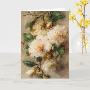 Een spray van camelia's van M. Roosenboom Kaart