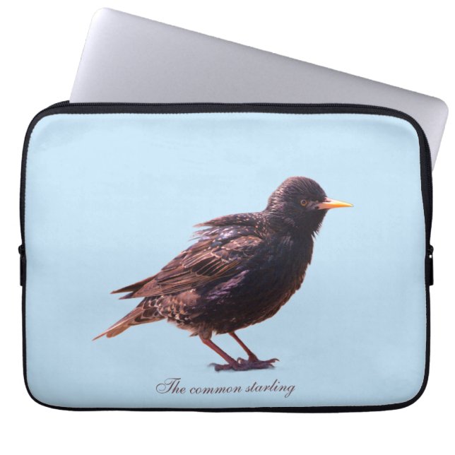 Een spreeuw  laptop sleeve (Voorkant)