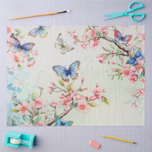 Een Spring Butterfly Series Design #8 Tissuepapier (Craft)