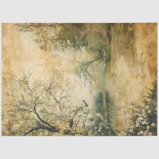 Een Spring Ephemera Series Design #3 Tissuepapier (Voorkant)