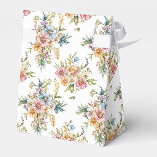 Een Spring Floral Moederdag Party Gift Box Bedankdoosjes (Achterkant)