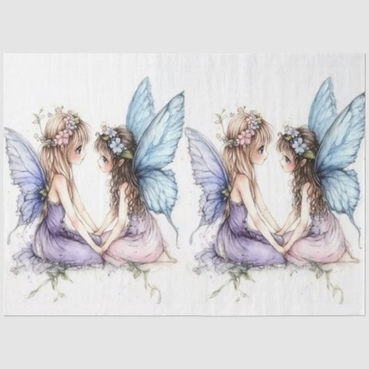 Een Spring-y Fairy Serie Ontwerp #3 Tissuepapier (Voorkant)