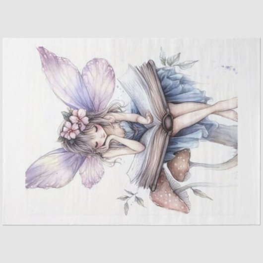 Een Spring-y Fairy Serie Ontwerp #7 Tissuepapier (Voorkant)