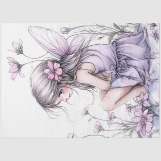 Een Spring-y Fairy Series Design #1 Tissuepapier (Voorkant)