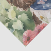 : Een Springer Spaniël's in Bloemen Decoupage Tissuepapier (Detail)