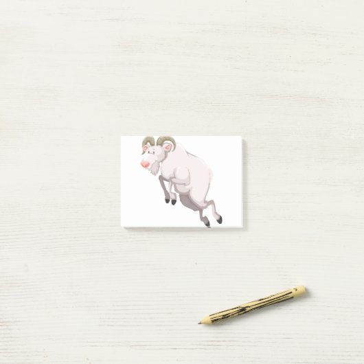 Een springgeit post-it® notes (Op bureau)