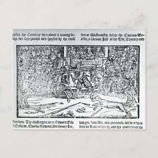 Een springtoeristentoernooi briefkaart (Voorkant)