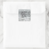 Een springtoeristentoernooi vierkante sticker (Tas)