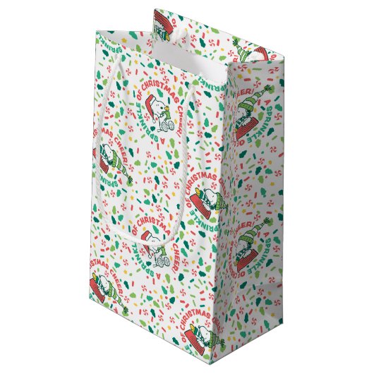 Een Sprinkle of Christmas Cheer Pattern Klein Cadeauzakje (Achterkant Gekanteld)