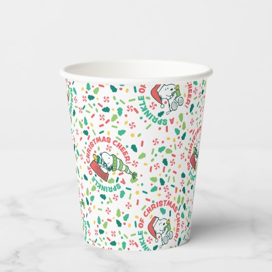 Een Sprinkle of Christmas Cheer Pattern Papieren Bekers (Achterkant)