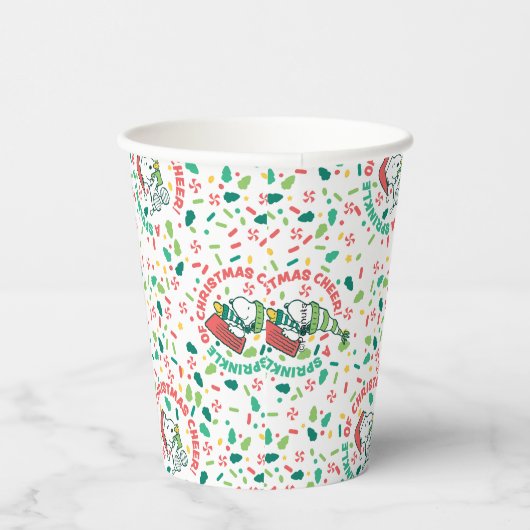 Een Sprinkle of Christmas Cheer Pattern Papieren Bekers (Rechts)
