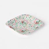 Een Sprinkle of Christmas Cheer Pattern Papieren Bordje (Gebogen)