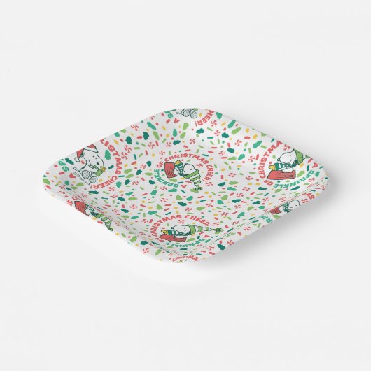 Een Sprinkle of Christmas Cheer Pattern Papieren Bordje (Gebogen)