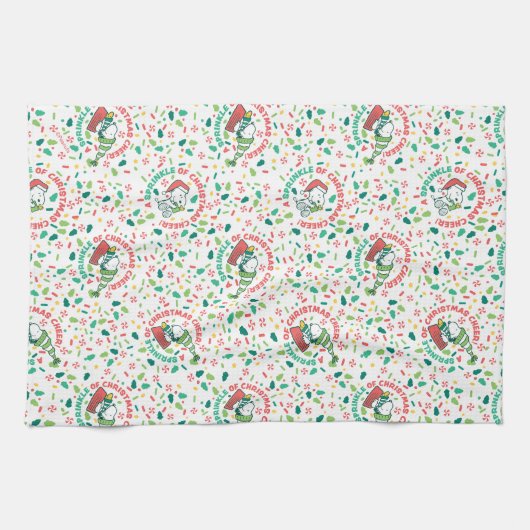 Een Sprinkle of Christmas Cheer Pattern Theedoek (Horizontaal)