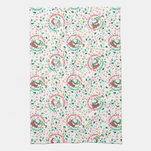 Een Sprinkle of Christmas Cheer Pattern Theedoek (Verticaal)