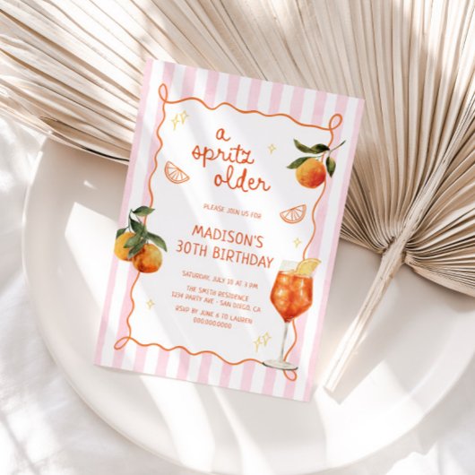 Een Spritz Ouder Handgetekende Verjaardag Kaart
