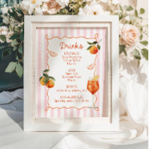 Een Spritz Ouder Menu met handgetekende drankjes