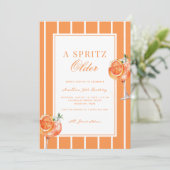 Een Spritz Oudere Perzik Cocktail 30e Verjaardag P Kaart (Staand voorkant)