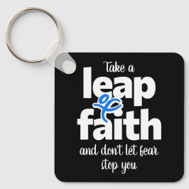 Een sprong in het diepe: laat angst je niet tegenh sleutelhanger