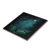 Een sprong over de maan tegeltje (Zijkant)