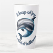 Een sprong van vreugde: het vieren van Dolphin Int Latte Mok (Voorkant)