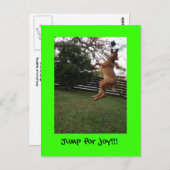 Een sprong voor vreugde!! briefkaart (Voorkant / Achterkant)
