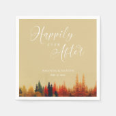 Een sprookje "Happy Ever After": herfstbruiloft Servet (Voorkant)